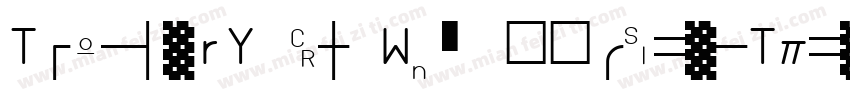 TsangerYuMo W04 常规(OpenType TrueTyp字体转换